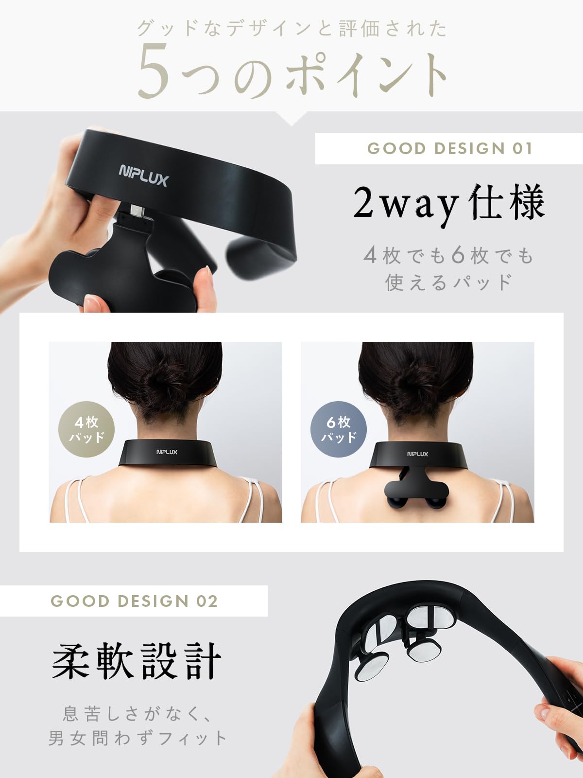 Amazon.co.jp: NIPLUX NECK RELAX 1S ネックケア 温熱 首 肩